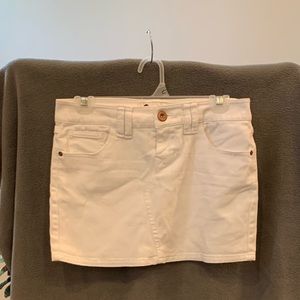 White Jean mini skirt